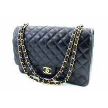 Chanel Classic Maxi Jumbo Black Caviar Leather