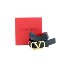 Valentino Cintura Pelle Nera e Rossa