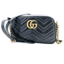 Gucci Camera Bag GG Marmont Misura Piccola Pelle Nera