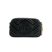 Gucci Camera Bag GG Marmont Misura Piccola Pelle Nera