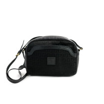Fendi Tracolla Vintage Tela e Pelle Nera