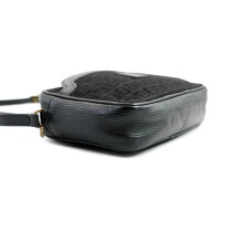 Fendi Tracolla Vintage Tela e Pelle Nera