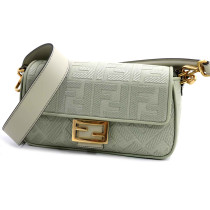 Fendi Baguette Tela Verde Acqua