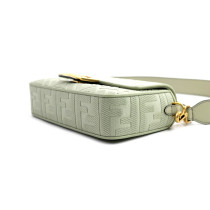 Fendi Baguette Tela Verde Acqua