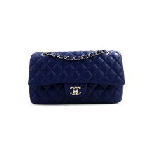 Chanel Classica Media Pelle Blu