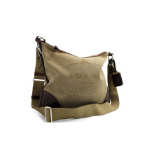 Prada Tracolla Vintage Tela Marrone