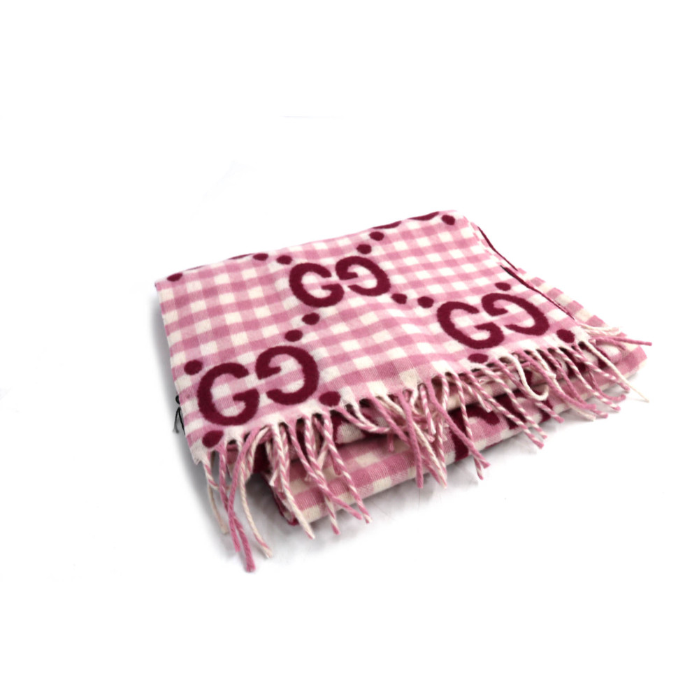 Gucci Sciarpa Lana Rosa