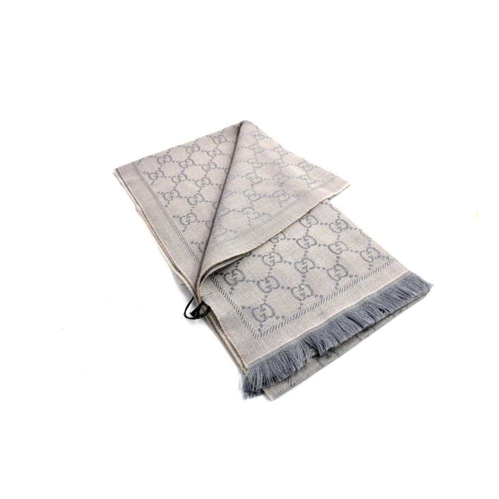 Gucci Sciarpa Lana Grigio Chiaro
