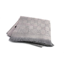 Gucci Sciarpa Lana Grigio Azzurro