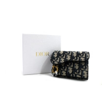 Dior Portafoglio Tela Blu