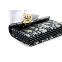 Dior Portafoglio Tela Blu