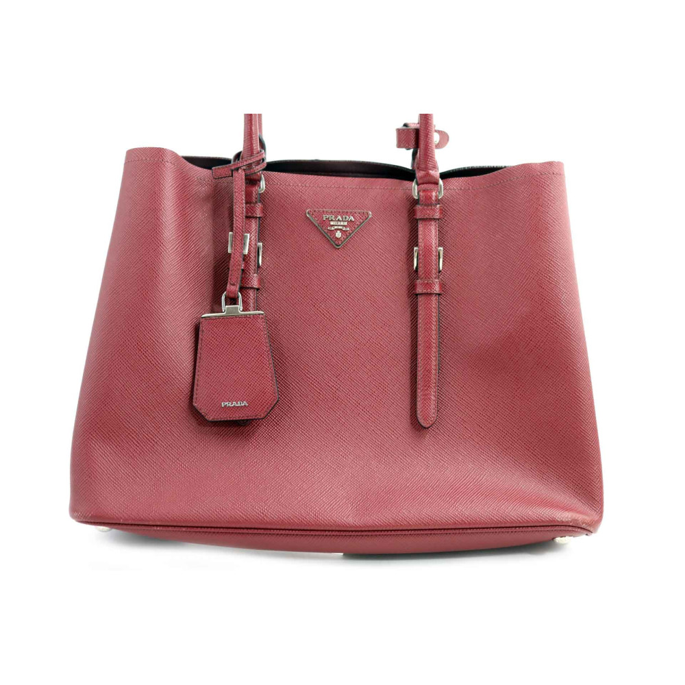 Prada Double Pelle Saffiano Rossa