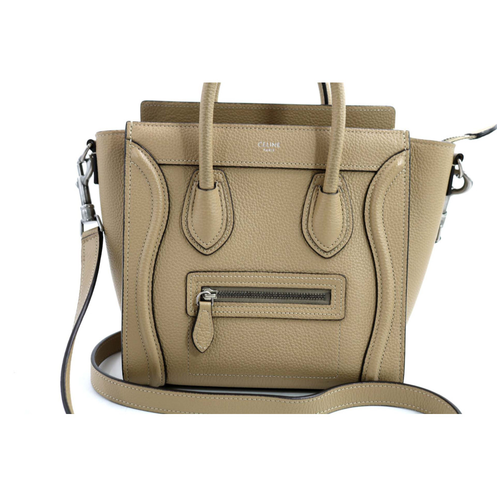 Celine Luggage Nano Pelle Beige