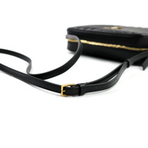 Saint Laurent Camera Bag Lou In Pelle Trapuntata Nera