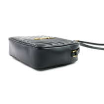 Saint Laurent Camera Bag Lou In Pelle Trapuntata Nera