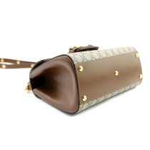 Gucci Horsebit 1955 Media Top Handle Bag GG Beige