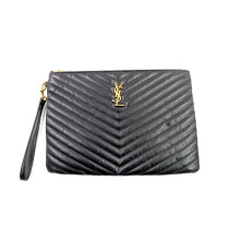 Saint Laurent Pochette Cassandre Pelle Grain de Poudre Nera