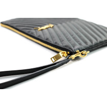 Saint Laurent Pochette Cassandre Pelle Grain de Poudre Nera