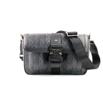 Dior Flap Messenger Pelle Nero Grigio