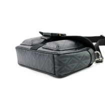Dior Flap Messenger Pelle Nero Grigio