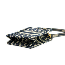 Dior Book Tote Mini Tela Oblique Blu