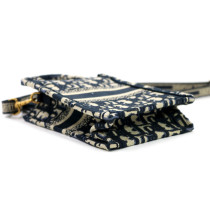 Dior Book Tote Mini Tela Oblique Blu