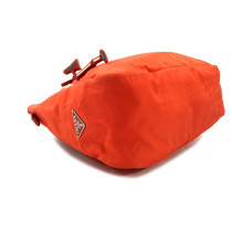 Prada Shopping Tela Vela e Struzzo Arancio