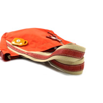 Prada Shopping Tela Vela e Struzzo Arancio