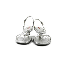 Prada Sandali Pelle Argento