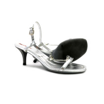 Prada Sandali Pelle Argento