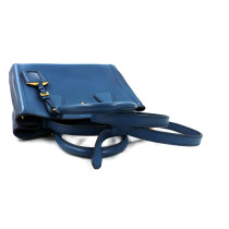 Prada Tote Bag Bicolor Pelle Blu e Navy