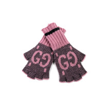 Gucci Guanti Cachemire Rosa e Grigio