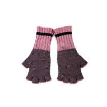 Gucci Guanti Cachemire Rosa e Grigio