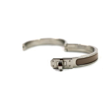 Hermès Bracciale Mini Click Kelly PM Argento Marron Glacè