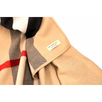 Burberry Mantella Lana Check Marrone