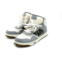 Dior Sneakers High-Top B27 Pelle Grigio Blu