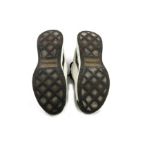 Chanel Sneakers Velvet Calf Skin Tela Bianco e Nero