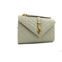 Saint Laurent Envelope Media Pelle Bianca