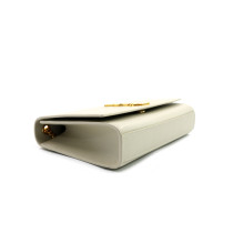 Saint Laurent Kate Media Pelle Bianca