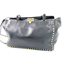 Valentino Shopping Rockstud Pelle Nera