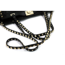 Valentino Shopping Rockstud Pelle Nera