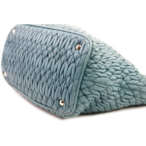 Miu Miu Shopping Matelasse Pelle Azzurra