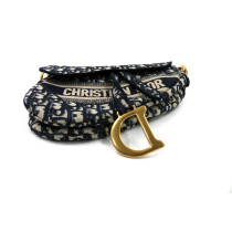 Dior Saddle Tela Blu