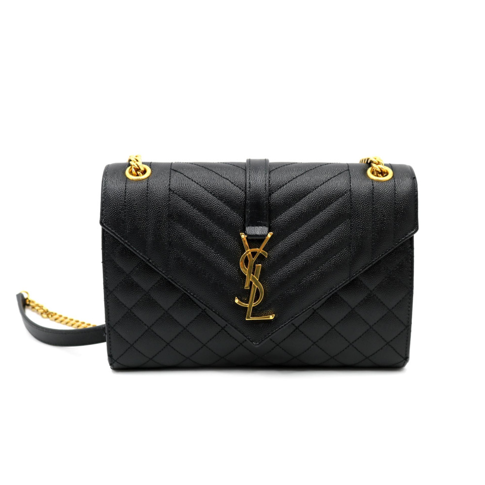 Saint Laurent Envelope Pelle Nera