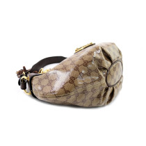 Gucci Hysteria Shoulder Bag GG Crystal Beige