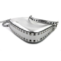 Valentino Rockstud Mini Pelle di Vitello Argento