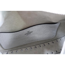 Valentino Rockstud Mini Pelle di Vitello Argento