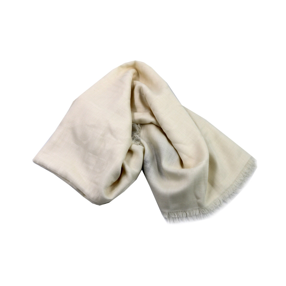 Saint Laurent Foulard Modal e Cashmere Panna