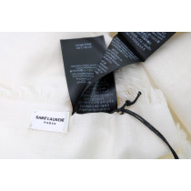 Saint Laurent Foulard Modal e Cashmere Panna