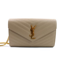 Saint Laurent Pochette Cassandre Pelle Beige